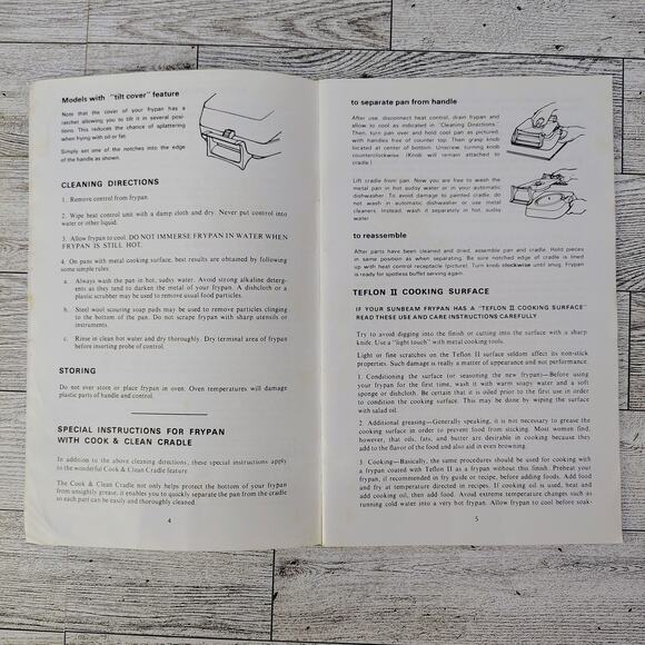 Sunbeam Frypan Recipes and Instructions Cookbook Booklet 1972 VERY GOOD - Picture 3 of 12